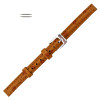 Ostrich Grain 10mm Tan Leather Watch Strap