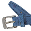 Ostrich Grain 14mm Blue Leather Watch Strap