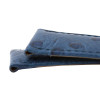 Ostrich Grain 22mm Blue Leather Watch Strap