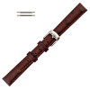 Ostrich Grain 12mm Reddish Brown Leather Watch Strap