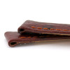 Ostrich Grain 12mm Reddish Brown Leather Watch Strap