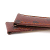 Ostrich Grain 16mm Reddish Brown Leather Watch Strap