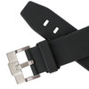 Black with White Stripe Silicone 21MM Made to Fit Rolex® Curved End Watch Band 7 Inch Length