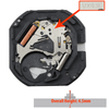 S. Epson Japan 3 Hand Quartz Watch Movement VX43-6 Day And Date Vertical at 6:00 Overall Height 4.5mm