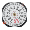 S. Epson Japan 3 Hand Quartz Watch Movement VX43-6 Day And Date Vertical at 6:00 Overall Height 4.5mm
