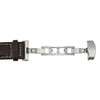 22mm Brown Alligator Grain Leather Watch Band with Deployant Buckle 7 7/8 Inch Length