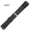 19mm Black Rubber PVC Watch Band