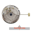 Chinese Automatic Watch Movement 8209-BLU Date at 3:00 24 Hour Disc at 6:00 Overall Height 8.0mm