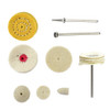 Mini Buff Kit Assortment of 7 Miniature Buffs and Two Mandrels