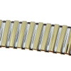 Yellow Gold Tone Metal Watch Band 6 3/4 to 12 Inch Long Length Expandable Ends Fit 16 to 22mm