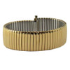 Yellow Gold Tone Metal Watch Band 6 3/4 to 12 Inch Long Length Expandable Ends Fit 16 to 22mm