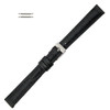 12mm Leather Watch Band Black Stitched Alligator Grain 6 7/8 Inch Length