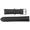 Hadley Roma Black 22mm Shrunken Grain Leather Watch Strap 7 1/2 Inch Length
