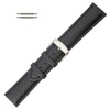 Hadley Roma Black 24mm Shrunken Grain Leather Watch Strap 7 7/8 Inch Length