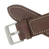 Leather Watch Band 24mm Brown Leather Buffalo Chronograph Grain 8 3/8 Inch Length