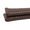 Leather Watch Band 24mm Brown Leather Buffalo Chronograph Grain 8 3/8 Inch Length