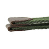 Watch Band 22mm Brown Leather Green Accented Swiss Army® Style Band 7 1/2 Inch Length
