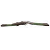 Watch Band 22mm Brown Leather Green Accented Swiss Army® Style Band 7 1/2 Inch Length