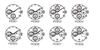 Far East Sunon® 6 Hand Multi Function Quartz Watch Movement PE90-07 Or PE907 Date At 6:00 Overall Height 6.8mm