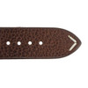 Vintage Style Wide Watch Band Cuff Style 20mm Brown Leather Strap 7 3/4 Inch Length