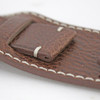 Vintage Style Wide Watch Band Cuff Style 20mm Brown Leather Strap 7 3/4 Inch Length