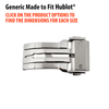 Imitation Made to Fit Hublot® Style Deployant Watch Band Buckle Clasp