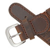 Hadley Roma 19mm Brown Nylon and Brown Leather Accented Swiss Army® Style Band 7 5/8 Inch Length