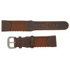 Hadley Roma 19mm Brown Nylon and Brown Leather Accented Swiss Army® Style Band 7 5/8 Inch Length