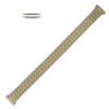 Hadley Roma 6 to 8 Inch Length Expansion Metal Two Tone Watch Band with Expandable Ends 10 to 14mm