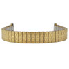 Hadley Roma 6 to 8 Inch Length Expansion Metal Yellow Gold Tone Watch Band with Expandable Ends 10 to 14mm