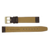 Leather Watch Band 15mm Brown Polished Calf Flat 7 1/2 Inch Length