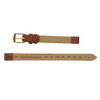 Leather Watch Strap 8mm Light Brown Polished Calf Flat Style 6 5/8 Inch Length