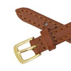 Leather Watch Strap 8mm Light Brown Polished Calf Flat Style 6 5/8 Inch Length