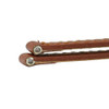 Leather Watch Strap 8mm Light Brown Polished Calf Flat Style 6 5/8 Inch Length