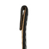 18mm Buffalo Grain Black Open End Clip On Leather Watch Band 7 3/8 Inch Length