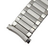 Hadley Roma Expansion Metal Watchband Stainless Steel 6 3/8 to 10 Inch Length With Expandable Curved Ends To Fit 18 to 22mm