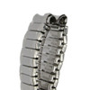 Hadley Roma Expansion Metal Watchband Stainless Steel 6 3/8 to 10 Inch Length With Expandable Curved Ends To Fit 18 to 22mm