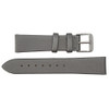 Hadley Roma 18mm Silver Grey Leather Watch Band Satin Finish Calf 6 5/8 Inch Length