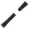 Made To Fit Rolex® Professional Sports Model Curved Ends 20mm Black Rubber Watch Band NO CLASP 5 1/2 Inch Length
