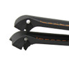 Made To Fit Omega® Speedmaster 20mm Black with Orange Stitching Curved Ends Rubber Watch Band NO CLASP 7 1/2 Inch Length