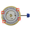 ETA 2 Hand Quartz Watch Movement F05.115-2.0/6 Low Canon Pinion Date At 6:00 Overall Height 3.4mm