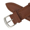 16mm Vegan Brown Microfiber Watch Band 7 1/2 Inch Length