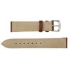 18mm Vegan Brown Microfiber Watch Band 7 1/2 Inch Length