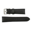 24mm Vegan Black Microfiber Watch Band 7 3/4 Inch Length