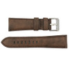 22mm Vegan Brown Microfiber Watch Band 7 3/4 Inch Length