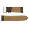Brown Leather Watch Strap 24mm Stitched Lizard Grain 7 1/2 Inch Length
