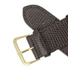 Brown Leather Watch Strap 26mm Stitched Lizard Grain 7 3/4 Inch Length