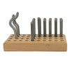 Wood 40 Hole Metal Stamp Holding Block