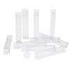 Square Plastic Tube Bottles with Caps 3 x 1/2 Inch Set of 10