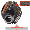 Hattori Japan 3 Hand Quartz Watch Movement V782B Black Date With Yellow Numbers At 3:00 Overall Height 4.1mm